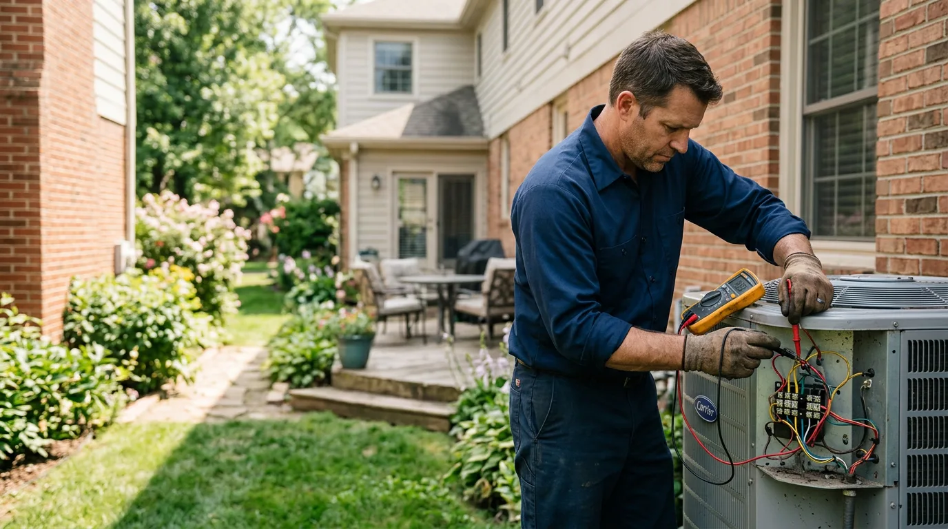HVAC technician working near Lucas, KY